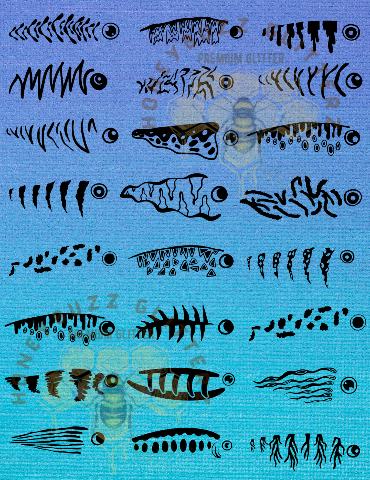 Fishing Lure Burst Template with Decals