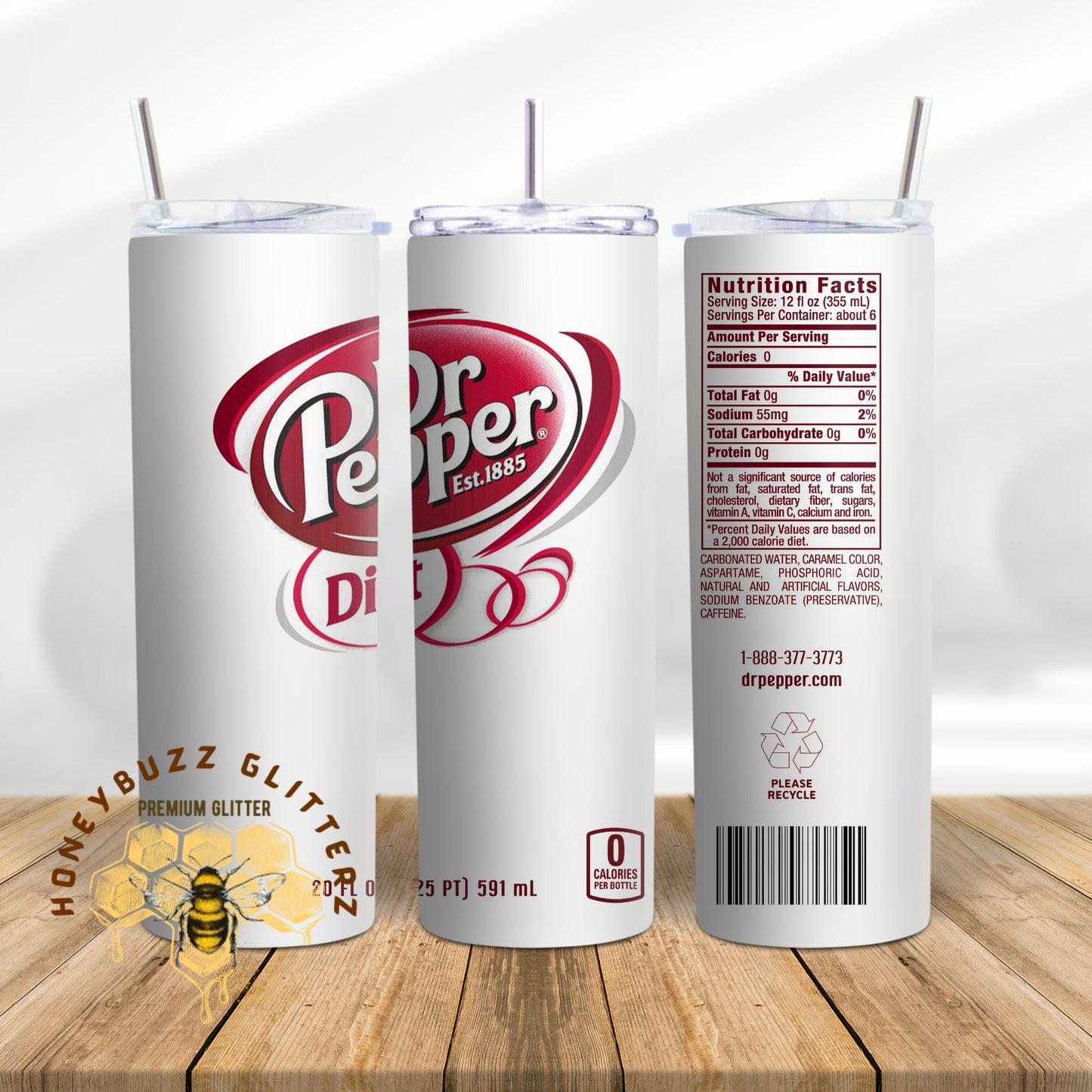 Diet Dr Pepper Tumbler Wrap