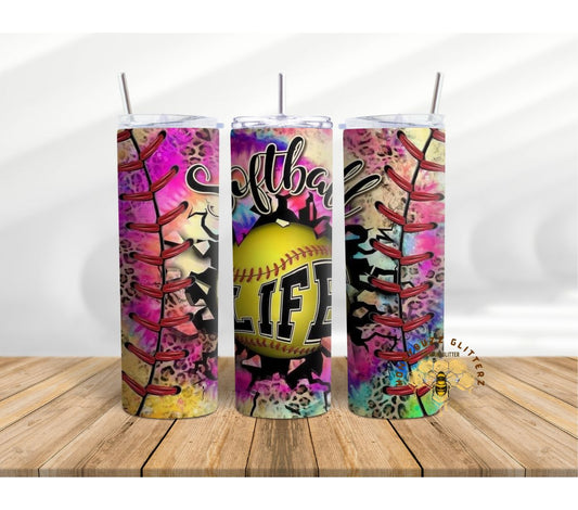 Softball Life Tumbler Wrap