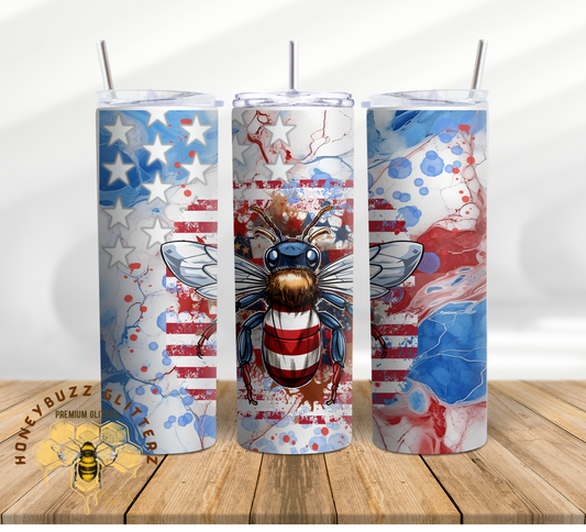 Marble Bee Tumbler Wrap